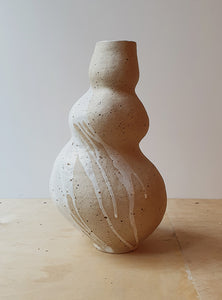 Curvy lady with a splash of white glaze - CAN BE ORDERED
