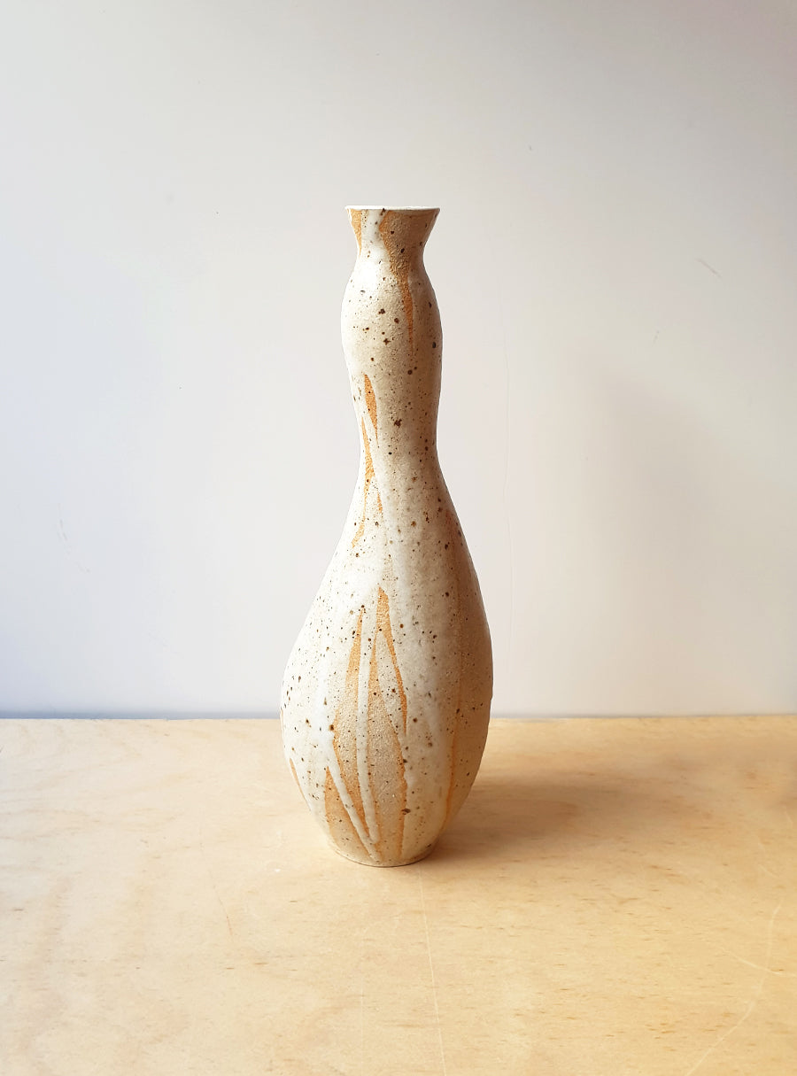 Tall Strange Bird_ handbuilt vase - CAN BE ORDERED