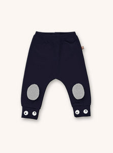 Baby Elephant Tee + baby pants. A set in dark navy blue
