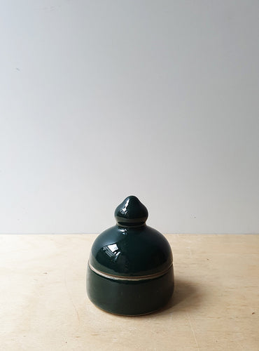 Dark green lidded jar  - CONTACT FOR PRICE