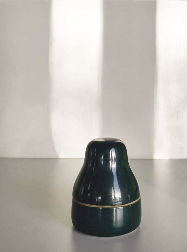 Dark green lidded jar  - CONTACT FOR PRICE